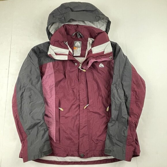 Nike ACG 3 Outer Layer Windbreaker Jacket Women’s S Zip Off Hood Purple Navy - Picture 1 of 13